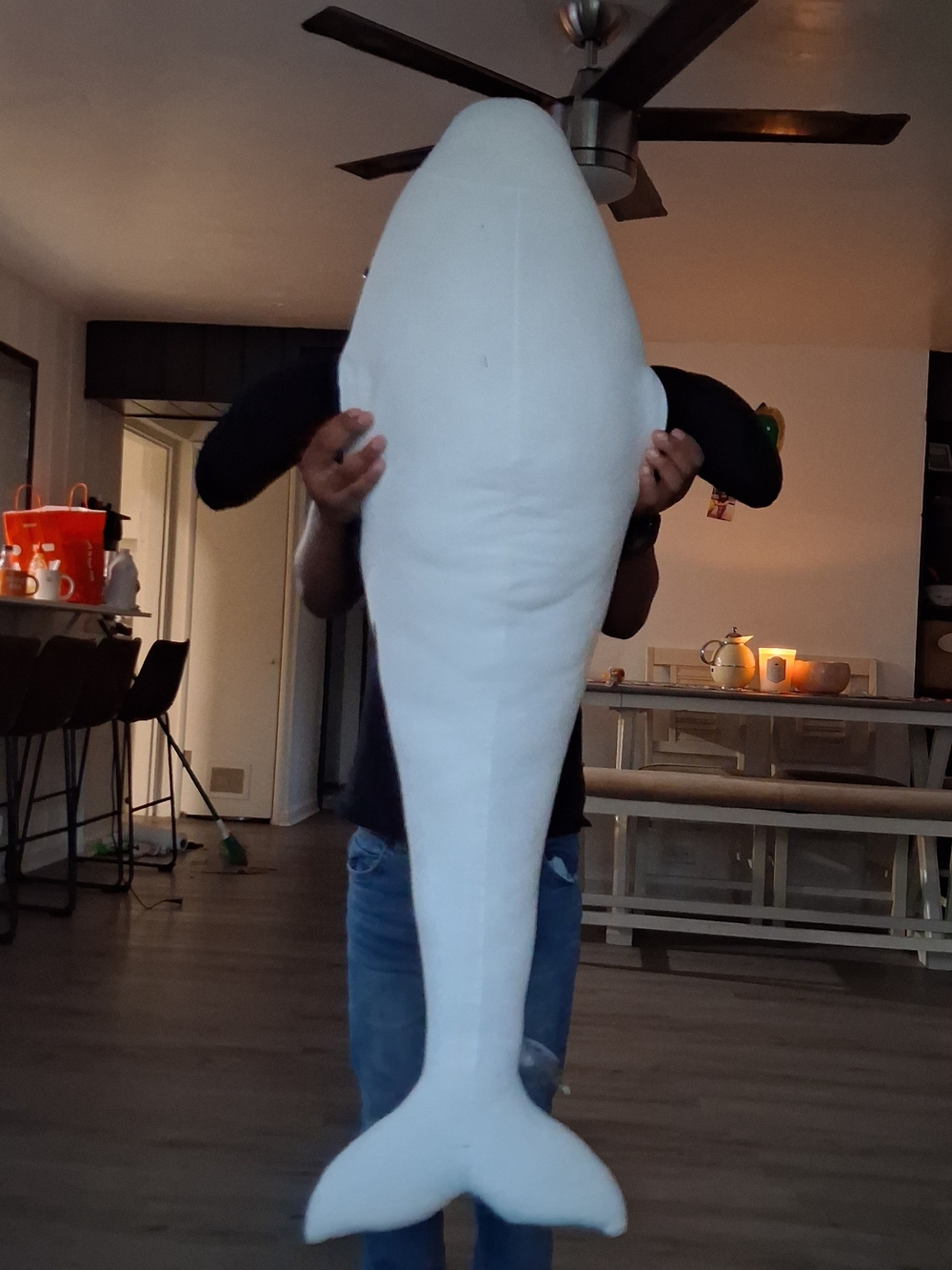 Melissa & Doug Giant Orca Whale Stuffed Animal Black & White 42"!